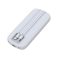 Batterie externe numérique portable ultra-mince 22,5 W à charge rapide 10000 mAh avec câbles intégrés