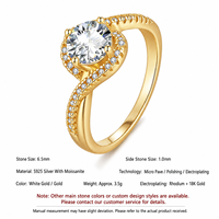 Bague Halo en Argent Sterling 925 Personnalisée OEM avec Moissanite Ronde et Pavé, Vente en Gros, Fabricant de Bijoux Fins pour Femmes