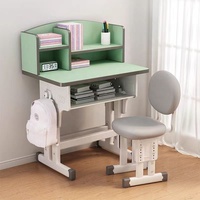Table d'étude moderne pour enfants avec étagère intégrée, structure métallique, idéale pour la lecture, la chambre, le salon, le bureau à domicile ou l'appartement