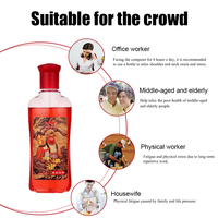 Huile de massage corporel à base de plantes QianQiuMingYue 180ml pour le Gua Sha, le drainage des méridiens et le soulagement des douleurs musculaires