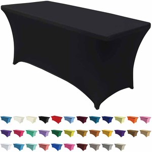 Protector de Mantel Rectangular de LICRA elástico de 6 pies, cubierta de mesas plegables para boda, banquete, fiesta, manteles ajustados - Product Image 3