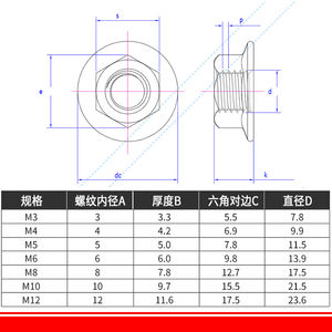 Écrou à bride en nylon plastique hexagonal filetage métrique écrous à fond plat blanc M3 M4 M5 M6 <span class=keywords><strong>M8</strong></span> M10 M12 isolation thermique et électrique - Product Image 6
