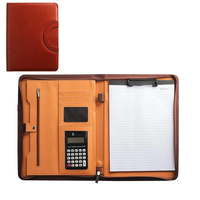 Tailles personnalisées haute durabilité A5 B5 A4 4 anneaux en cuir Padfolio école classeur fermeture éclair portefeuille Durable couverture matériel produit de classement