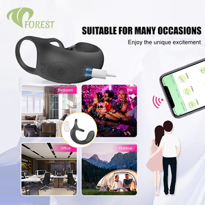 Вибратор-кольцо для пениса TT FOREST, двойное кольцо для мужчин, секс-игрушка для усиления эрекции - Product Image 4