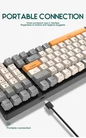 Grosir gratis Wolf K3 100 tombol nirkabel Hotswap RGB Gaming Keyboard Mekanikal