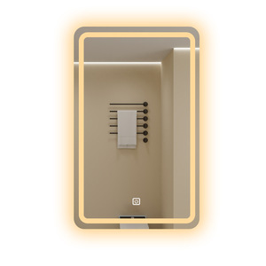 Espejo de baño LED inteligente antiniebla rectangular simple espejo de baño luminoso con pantalla táctil - Product Image 6