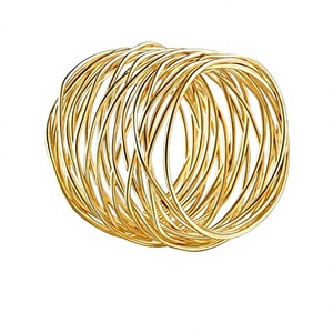Anillo de Servilleta Moderno de Latón Redondo de 5 cm, Accesorio Duradero para Decoración de Mesa de Boda - Product Image 1