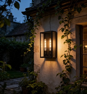 Modern IP65 Waterproof <b>LED</b> Matte Black Outdoor Wall Lamp with Transparent Glass Lampshade for Garden <b>Lighting</b> - Product Image 5