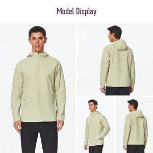 <span class=keywords><strong>Veste</strong></span> de <span class=keywords><strong>randonnée</strong></span> <span class=keywords><strong>imperméable</strong></span> à capuche avec fermeture éclair intégrale, protection solaire, séchage rapide, pour hommes, avec logo personnalisé - Product Image 3