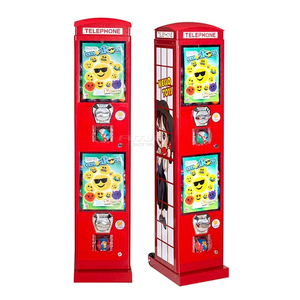 Máquina Expendedora de Cápsulas de Juegos para Niños, con Pago por Monedas y Fichas, Diseño de Cabina Telefónica - Product Image 4