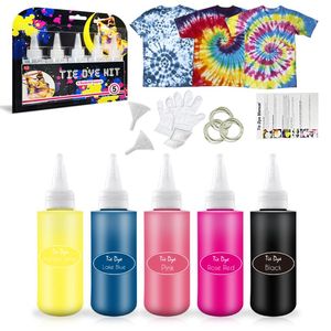 KHY Venta caliente 5 <span class=keywords><strong>colores</strong></span> <span class=keywords><strong>ropa</strong></span> Permanente <span class=keywords><strong>para</strong></span> niños adultos el Tie-Dy Powder Tie Dye Paint Kit - Product Image 1