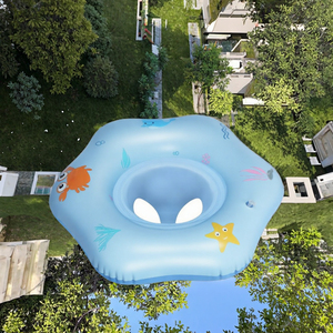Bouée de natation pour bébé de <span class=keywords><strong>1</strong></span> à 3 ans, siège de <span class=keywords><strong>piscine</strong></span> gonflable pour enfants, jouet d'aide à la natation en polyester bleu - Product Image 2
