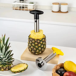 Outil multifonctionnel durable en acier inoxydable pour éplucher et couper l'ananas, coupe-ananas manuel pour la cuisine à domicile - Product Image 3