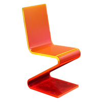 Meubles de chaise en plexiglas transparent acrylique, présentoir résistant et anti-salissures
