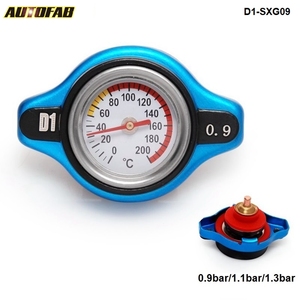 Cubierta de tapa de <span class=keywords><strong>radiador</strong></span> térmico de carreras + medidor de temperatura del agua Universal Small Head D1-SXG09 - Product Image 2