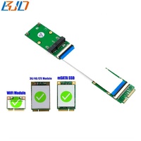 Adaptateur sans fil Mini PCIe PCI-E (sans emplacement pour carte SIM) + câble FPC pour module Wifi / modem 4G 3G LTE WWAN GSM