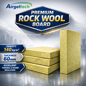 Panneau <span class=keywords><strong>de</strong></span> <span class=keywords><strong>laine</strong></span> <span class=keywords><strong>de</strong></span> roche basalte 140 kg/m³ 60 mm A1 Incombustible Conductivité thermique 0,036 W/mK Dalle d'isolation acoustique 99 % hydrofuge EN - Product Image 1