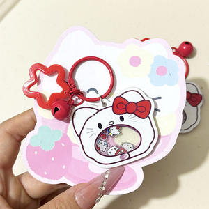 Vente directe d'usine de porte-clés en acrylique chaton mignon, léger, populaire, porte-clés pour sac à dos, accessoire de suspension quotidien - Product Image 2