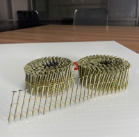 Clous en acier galvanisé durables 2,3x50mm, en bobine, à tige filetée, pour bois, conformes aux normes d'exportation pour l'assemblage de palettes
