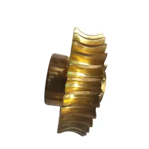 Worm e roda engrenagem caixa de velocidades montagem bronze worm roda espiral engrenagens cônica para máquina de mineração