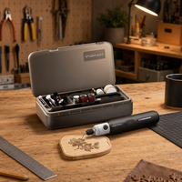 Oplaadbare elektrische graveerpen, hogesnelheids roteerinstrument met 65 accessoires voor doe-het-zelf knutselen, hout, metaal, hobby, houtsnijwerk