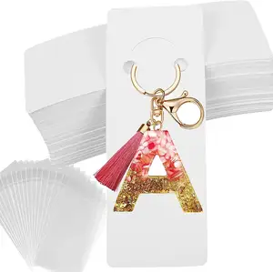 Gelang gantungan kunci kartu tampilan kertas Kraft kartu kosong buatan tangan kartu tampilan perhiasan untuk tampilan gantung personal