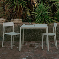 Ensemble table et chaises d'extérieur en alliage d'aluminium pour cour, jardin, balcon, terrasse, gîte, restauration, mobilier commercial et de loisirs