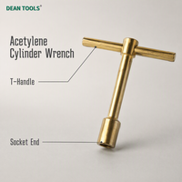 Clé à bouteille d'acétylène anti-étincelles 10 mm en bronze d'aluminium avec poignée en T