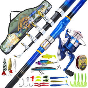 New 2.7m Blue Glass Steel <strong>Sea</strong> Fishing Rod Set with Remote Throwing Function Batch Full Transparent Bag Packaging - Product Image 1