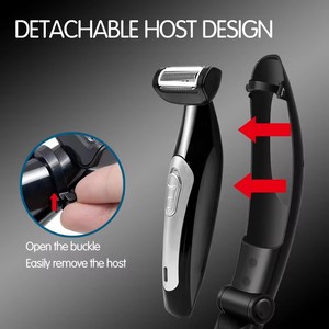 Long manche cheveux rasage corps cheveux rasoir <span class=keywords><strong>homme</strong></span> <span class=keywords><strong>dos</strong></span> rasoir toiletteur corps entier épilation tondeuse - Product Image 4