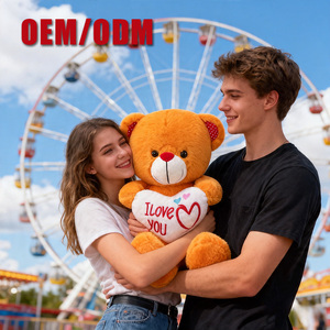 Venta al por Mayor de Osos de Peluche Rojos con Logotipo Personalizado para el Día de San Valentín, Peluches de Felpa, Regalos Suaves para Niñas en el Día de San Valentín - Product Image 2