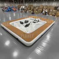 Pontons flottants personnalisés 4*3m, protection contre les méduses, piscine gonflable