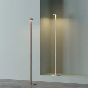 Lampada da terra a tamburo bianco bianco di design a Led decorativo moderno popolare in piedi