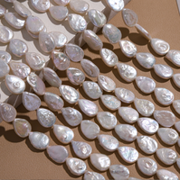 Vente en gros de perles baroques en forme de larme, perles d'eau douce de 9 à 14 mm, brins de perles semi-finis pour la fabrication de bijoux