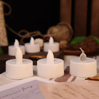 Bougies de Noël chauffe-plat LED sans flamme cire de paraffine blanche chaude avec batterie incluse nouveau Design lampe de décoration de la maison