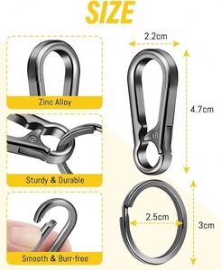 Fast Dispatch Metal <b>Key</b> Chain Clip Holder Organizer for Men Women Home <b>Car</b> <b>Keys</b> EDC Outdoor Travel Accessories Bulk Supply RTS - Product Image 2