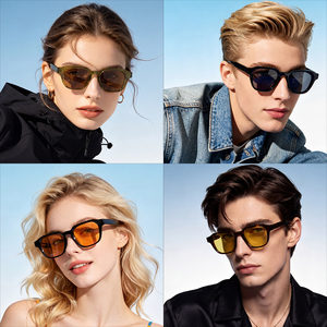 Produttore di Occhiali da Sole di Alta Qualità Offre Occhiali da Sole Personalizzati e alla Moda con Montatura Quadrata in Acetato e Protezione UV400 - Product Image 3