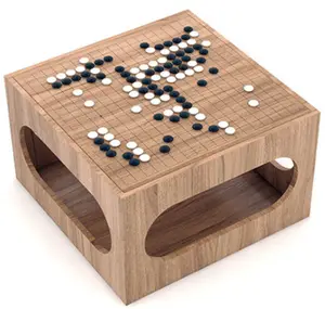 Jogo de tabuleiro 2 em 1 de madeira, xadrez internacional portátil multifuncional com 2 almofadas esponja