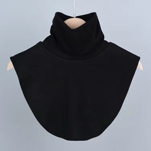 2 Piezas De Cuello Falso Redondo Para Mujer - Calentador De Cuello De Algodón (Negro Y Burdeos)