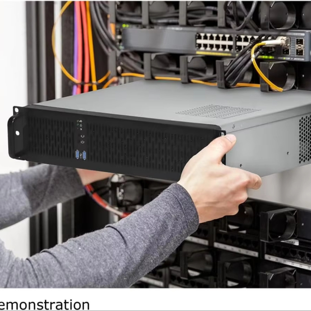 2U Metal Server Chassis Rackmount Case Power Supply | 4 X 3.5 Bays | 2 X 2.5 Devices | ATX Compatible | 4 X 80mm Fans | 2 X USB