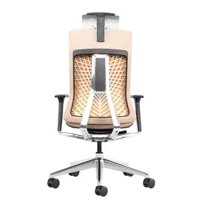 CEO kursi kantor ergonomis, bantal kursi kantor mewah Modern mewah gaya kursi hitam kemasan kunci dapat disesuaikan