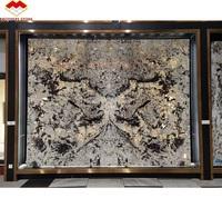 Design moderne de Lumi Stone rétro-éclairé Pandora blanc Quartzite poli mur de pierre de marbre pour hôtel Patagonia dalle de granit