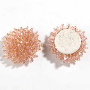 Parche de cuentas de flores 3D, botones de diamantes de imitación de cristal, Apliques de fieltro de tela a la moda para bolsos, zapatos, botón para coser - Product Image 4