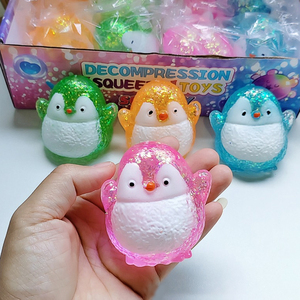 High Quality TPR Glitter Maltose Penguin Pressure Release Promotional Gift Decompression <b>Squeeze</b> Toys for Kids and Adults - Product Image 5