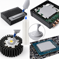 Gel thermique conducteur monocomposant pour batterie de véhicule électrique, module d'alimentation ESS, CPU, GPU, LED, silicone haute performance TIM, remplisseur de vide