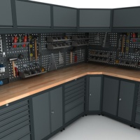 Sistema de armario de herramientas modular para garajes mecánicos Banco de trabajo de acero grande Combinación personalizable