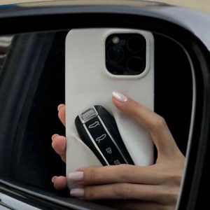 Silicone điện thoại di động Trường hợp với chìa khóa xe giữ núi Audi Mercedes Benz đối với Porsche Key Đối với <span class=keywords><strong>iPhone</strong></span> Bìa Shell - Product Image 1