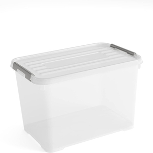 Hot Selling PP Plastic Injection Rectangle Storage <b>Box</b> Handle Classic Sustainable Clothing Organizer <b>Book</b> Organization 50L - Product Image 1