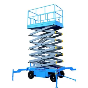 Fabricante personalizado de elevación 14m de carga 500kg pequeño elevador de tijera para exteriores plataforma de trabajo ajustable elevador de tijera portátil