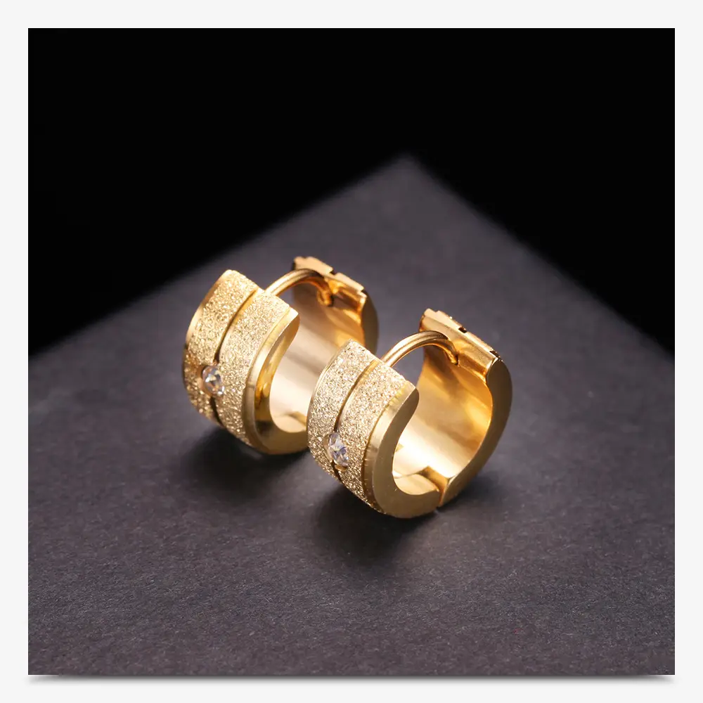 2024 INS HOT Fashion Jewelry Luxury Diamond Earrings Statement Designer Gold Plated Hoop Earrings for Women Man Wholesale Bulk